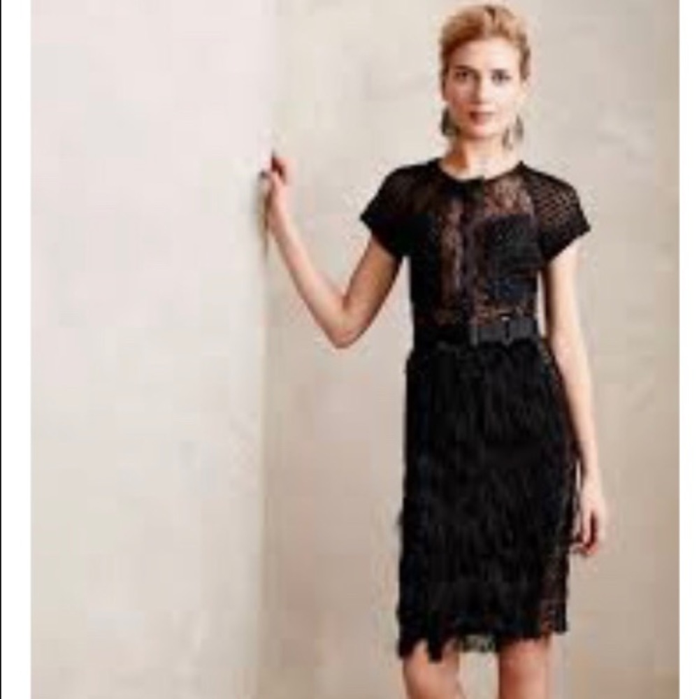 Bryon Lars Corvus fringe panel dress Anthropologie